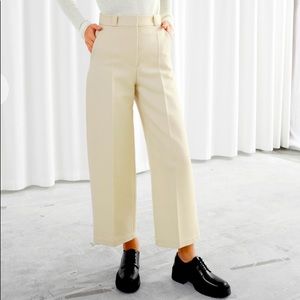 & Other Stories cropped wide leg dress pants